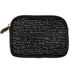 Math-equations-formulas-pattern Digital Camera Leather Case by Simbadda