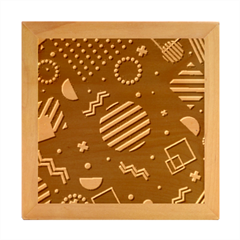 Flat-design-geometric-shapes-background Wood Photo Frame Cube by Simbadda