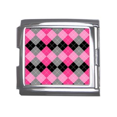 Seamless-argyle-pattern Mega Link Italian Charm (18mm) by Simbadda