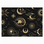 Asian Seamless Pattern With Clouds Moon Sun Stars Vector Collection Oriental Chinese Japanese Korean Large Glasses Cloth (2 Sides) Front