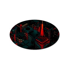 A Dark City Vector Sticker (oval) by Proyonanggan