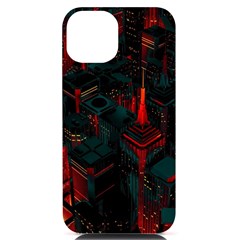 A Dark City Vector Iphone 14 Black Uv Print Case by Proyonanggan