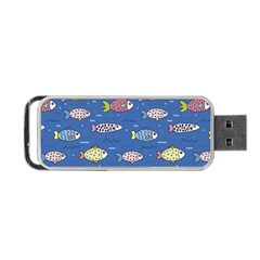 Sea Fish Blue Submarine Animal Portable Usb Flash (two Sides) by Proyonanggan