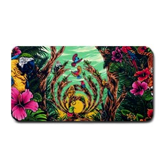 Monkey Tiger Bird Parrot Forest Jungle Style Medium Bar Mat by Grandong