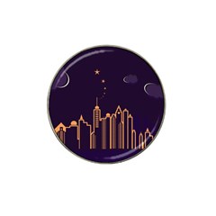 Skyscraper Town Urban Towers Hat Clip Ball Marker by Bangk1t