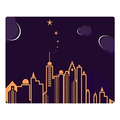 Skyscraper Town Urban Towers Premium Plush Fleece Blanket (large) by Bangk1t