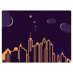 Skyscraper Town Urban Towers Two Sides Premium Plush Fleece Blanket (extra Small) by Bangk1t