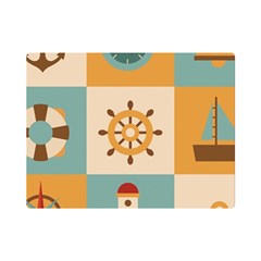 Nautical Elements Collection Premium Plush Fleece Blanket (mini) by Bangk1t