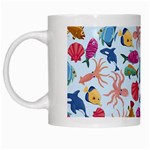 Sea Creature Themed Artwork Underwater Background Pictures White Mug Left