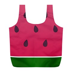 Watermelon Fruit Summer Red Fresh Food Healthy Full Print Recycle Bag (l) by pakminggu