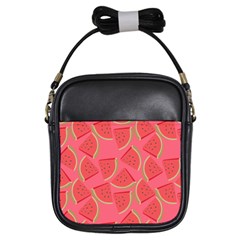 Watermelon Background Watermelon Wallpaper Girls Sling Bag by pakminggu