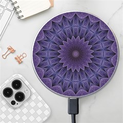 Shape Geometric Symmetrical Symmetry Wallpaper Wireless Fast Charger(white) by Bangk1t