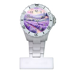 Lavender Flower Tree Plastic Nurses Watch by Ravend