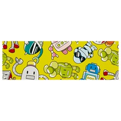 Robot Pattern Banner And Sign 9  X 3  by Grandong