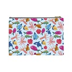 Sea Creature Themed Artwork Underwater Background Pictures Cosmetic Bag (Large) Back