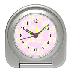 Mazipoodles Bold Daisies Pink Travel Alarm Clock by Mazipoodles