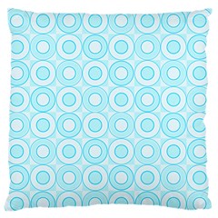 Mazipoodles Baby Blue Check Donuts Large Premium Plush Fleece Cushion Case (one Side) by Mazipoodles