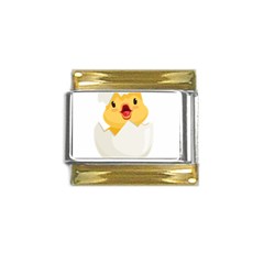 Cute Chick Gold Trim Italian Charm (9mm) by RuuGallery10