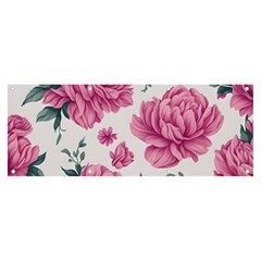 Pattern Flowers Texture Design Banner And Sign 8  X 3  by Grandong