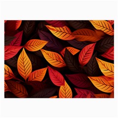 Leaves Autumn Large Glasses Cloth (2 Sides) by Grandong