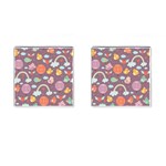 Cute-seamless-pattern-with-doodle-birds-balloons Cufflinks (Square) Front(Pair)