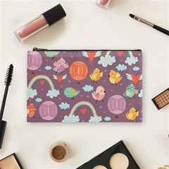 Cute-seamless-pattern-with-doodle-birds-balloons Cosmetic Bag (medium) by pakminggu