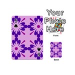 Pink And Purple Flowers Pattern Playing Cards 54 Designs (Mini) Front - Spade5