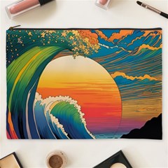 Waves Rainbow Sea Cosmetic Bag (xxxl) by uniart180623