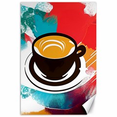 Coffee Tea Cappuccino Canvas 24  X 36  by uniart180623