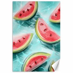 Watermelon Fruit Juicy Summer Heat Canvas 20  X 30  by uniart180623