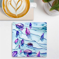 Water Tide Gemstone Uv Print Square Tile Coaster  by pakminggu