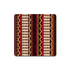 Textile Pattern Abstract Fabric Square Magnet by pakminggu