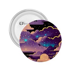 Fluffy Clouds Night Sky 2 25  Buttons by uniart180623