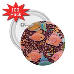 Tropical Fish 2 25  Buttons (100 Pack)  by uniart180623