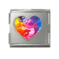 Colorful-100 Mega Link Heart Italian Charm (18mm) by nateshop