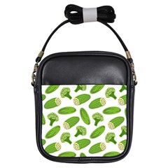 Vegetable Pattern With Composition Broccoli Girls Sling Bag by pakminggu