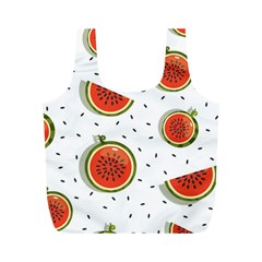 Seamless Background Pattern With Watermelon Slices Full Print Recycle Bag (m) by pakminggu