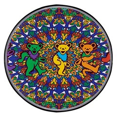 Dead Dancing Bears Grateful Dead Pattern Wireless Fast Charger(black) by Grandong