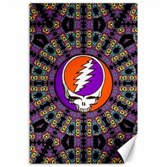 Gratefuldead Grateful Dead Pattern Canvas 24  X 36  by Cowasu