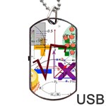 Mathematics Formula Physics School Dog Tag USB Flash (Two Sides) Front