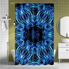 Background-blue-flower Shower Curtain 48  X 72  (small)  by Bedest