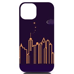 Skyscraper Town Urban Towers Iphone 14 Black Uv Print Case by pakminggu