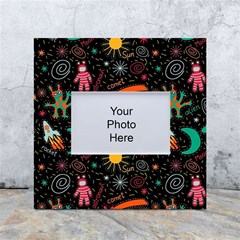 Space Seamless Pattern White Box Photo Frame 4  X 6  by pakminggu