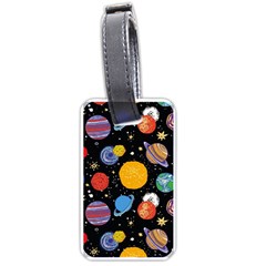 Circle Illustration Space Art Cute Pattern Luggage Tag (one Side) by pakminggu