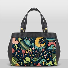 Alien Ocket Space Aesthetic Pattern Oversize Office Handbag (2 Sides) by pakminggu