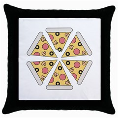 Pizza-slice-food-italian Throw Pillow Case (black) by Sarkoni