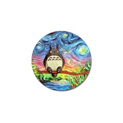 Cartoon Starry Night Art Van Gogh Parody Golf Ball Marker (4 Pack) by Sarkoni