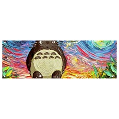 Cartoon Starry Night Art Van Gogh Parody Banner And Sign 9  X 3  by Sarkoni