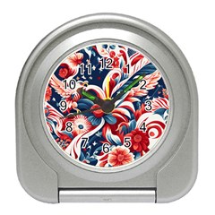 America Pattern Travel Alarm Clock by Valentinaart