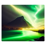 Aurora Lake Neon Colorful Two Sides Premium Plush Fleece Blanket (Small) 50 x40  Blanket Back